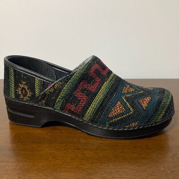 Dansko Clogs Womens 42/10.5 Mens 9.5 Multicolor Geometric Pattern Italy - Picture 11 of 14